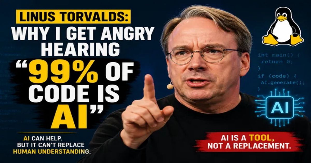 Why Linus Torvalds Gets Angry When People Say “99% of Code Is Written by AI”