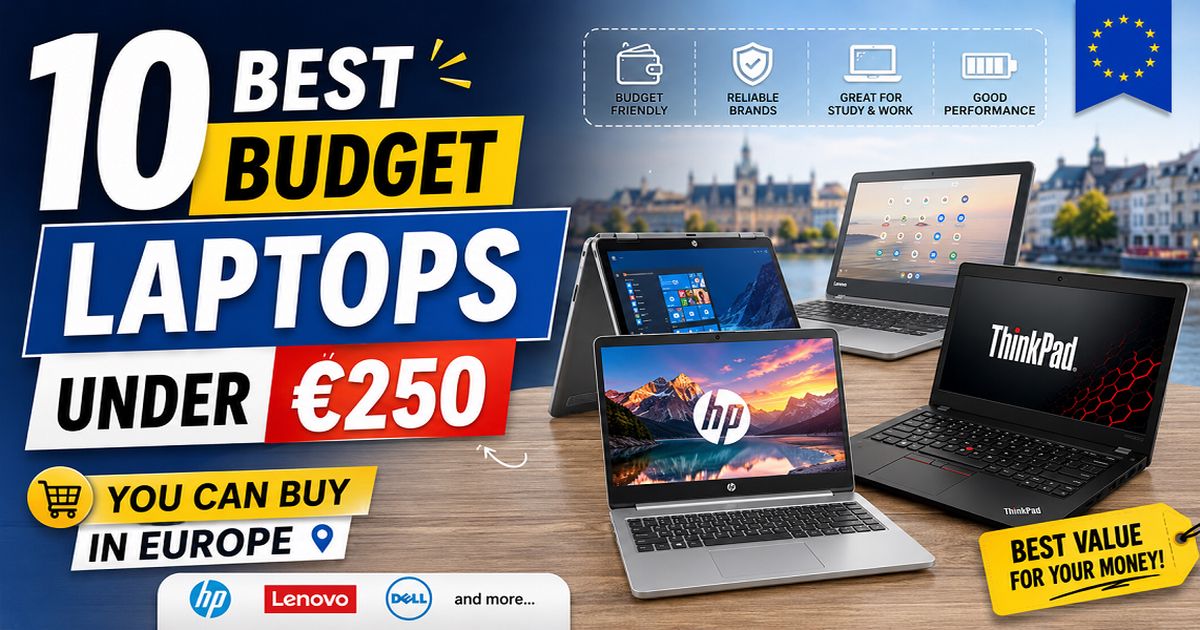 10 Best Budget Laptops Under €250 You Can Buy in Europe
