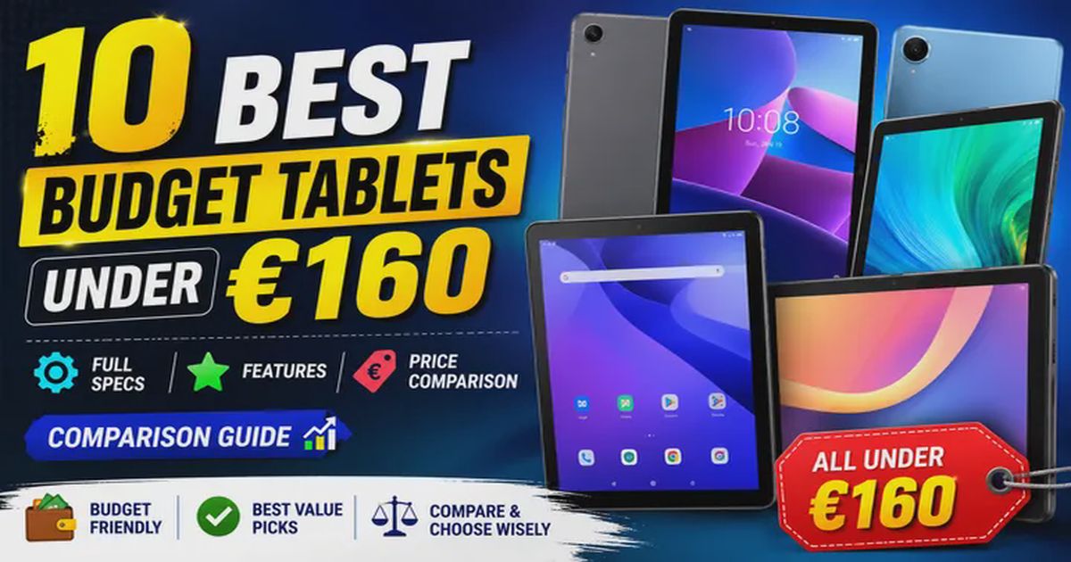 10 Best Budget Tablets Under €160: Full Specs, Features & Price Comparison Guide